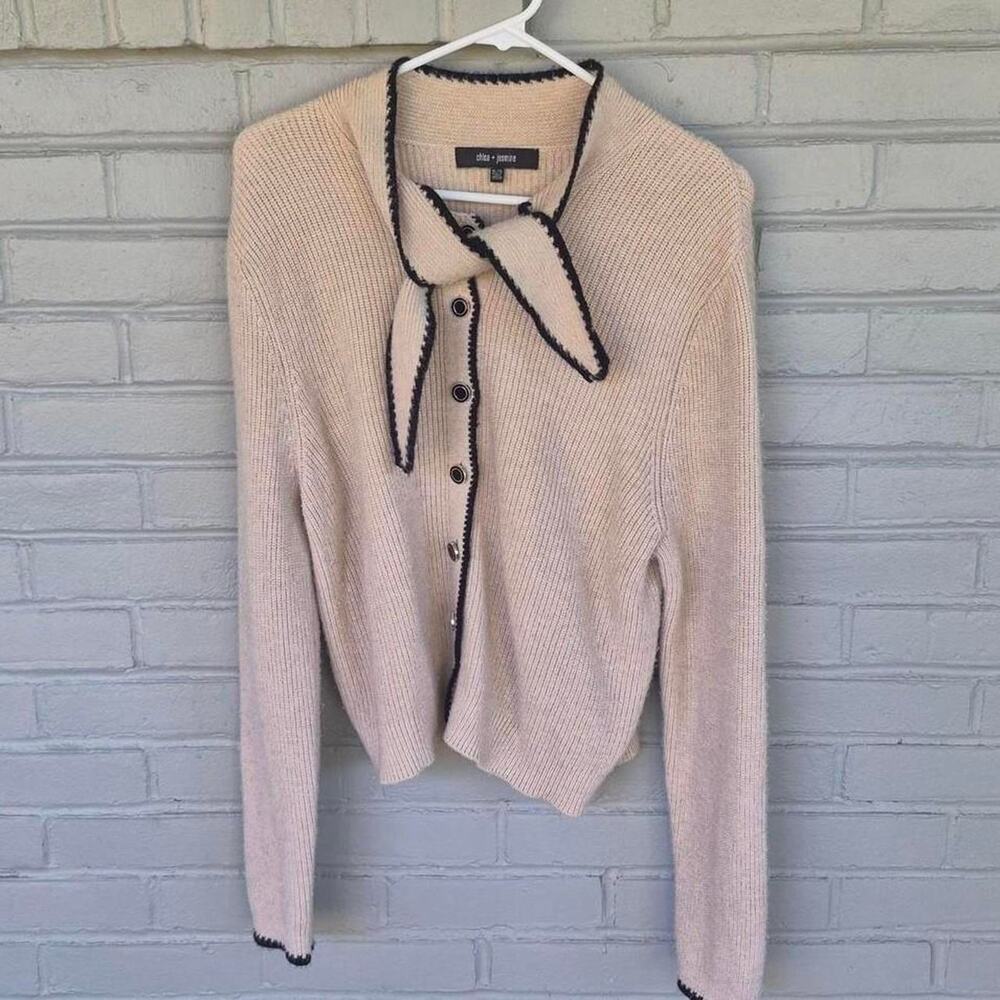 Chloe jasmine tie neck cardigan